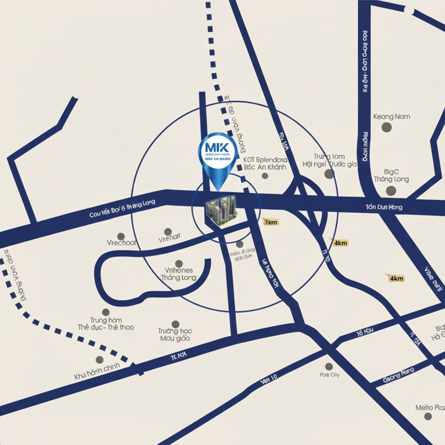 Vị trí dự án MIK Nam An Khánh